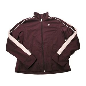 Nike Full Zip Polyester Plum and Pink Light Track Jacket - Women's Small - B35